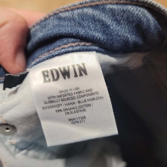 NWT Anthropologie Edwin Hana Jeans in Blue Horizon Size 24 - Picture 6 of 7